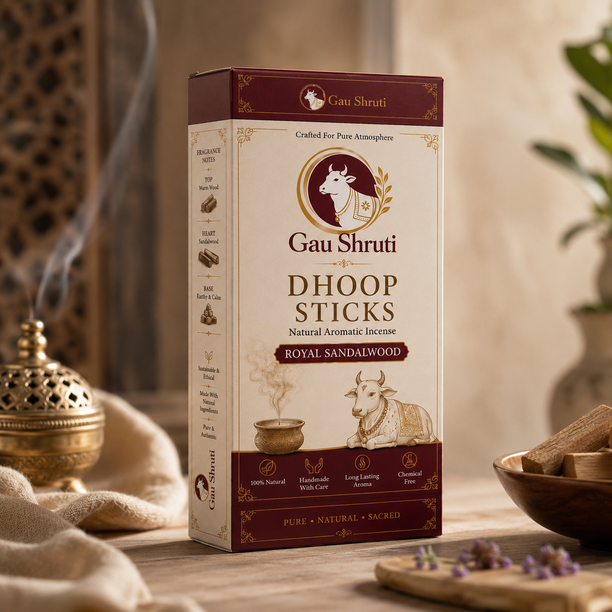 Gaushruti Royal Sandalwood Dhoop Sticks
